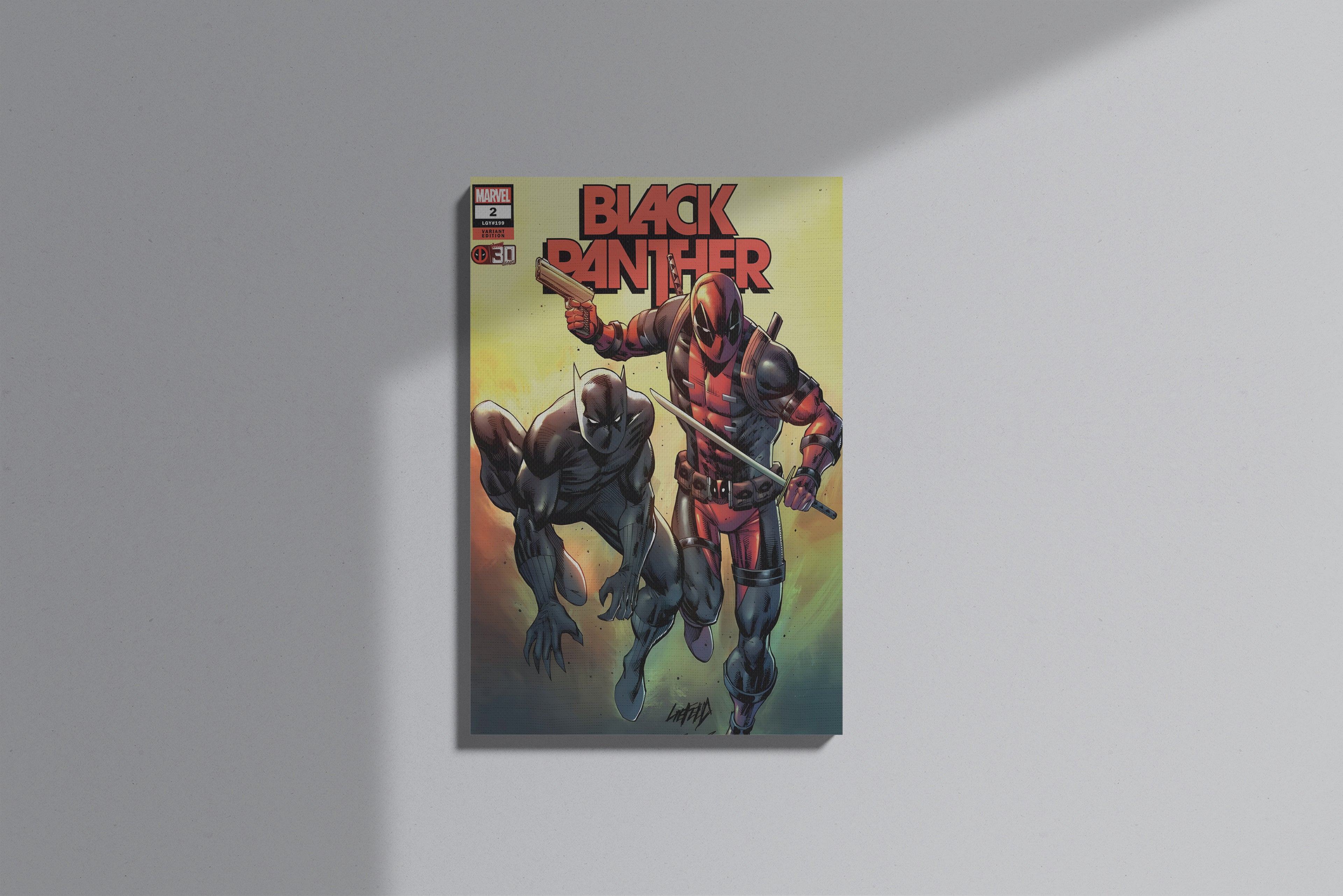GeekCultcha Marvel Black Panther and Deadpool Premium Canvas Print
