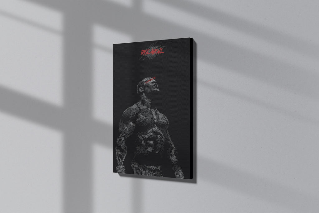 GeekCultcha Rise Above Themed Premium Canvas Painting
