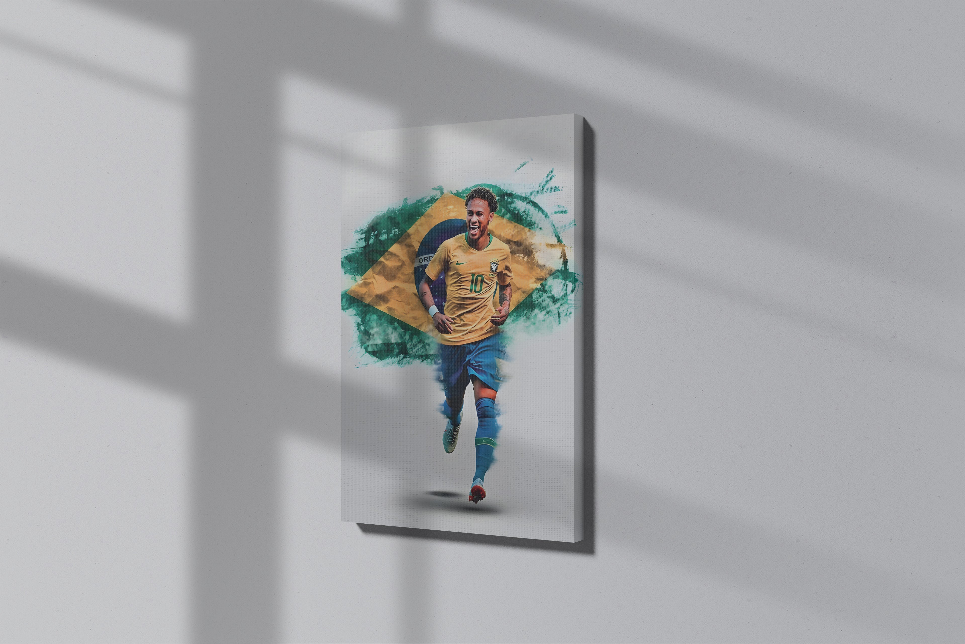 GeekCultcha Brazil Football Neymar Premium Canvas Painting