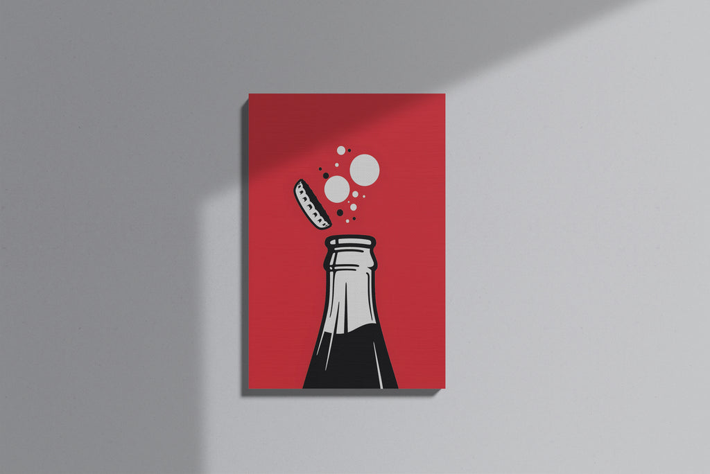 GeekCultcha Coca-Cola Bottle Explosion Premium Canvas Painting