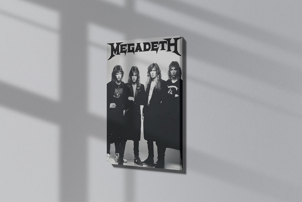 GeekCultcha Megadeth Group Photo Premium Canvas Print