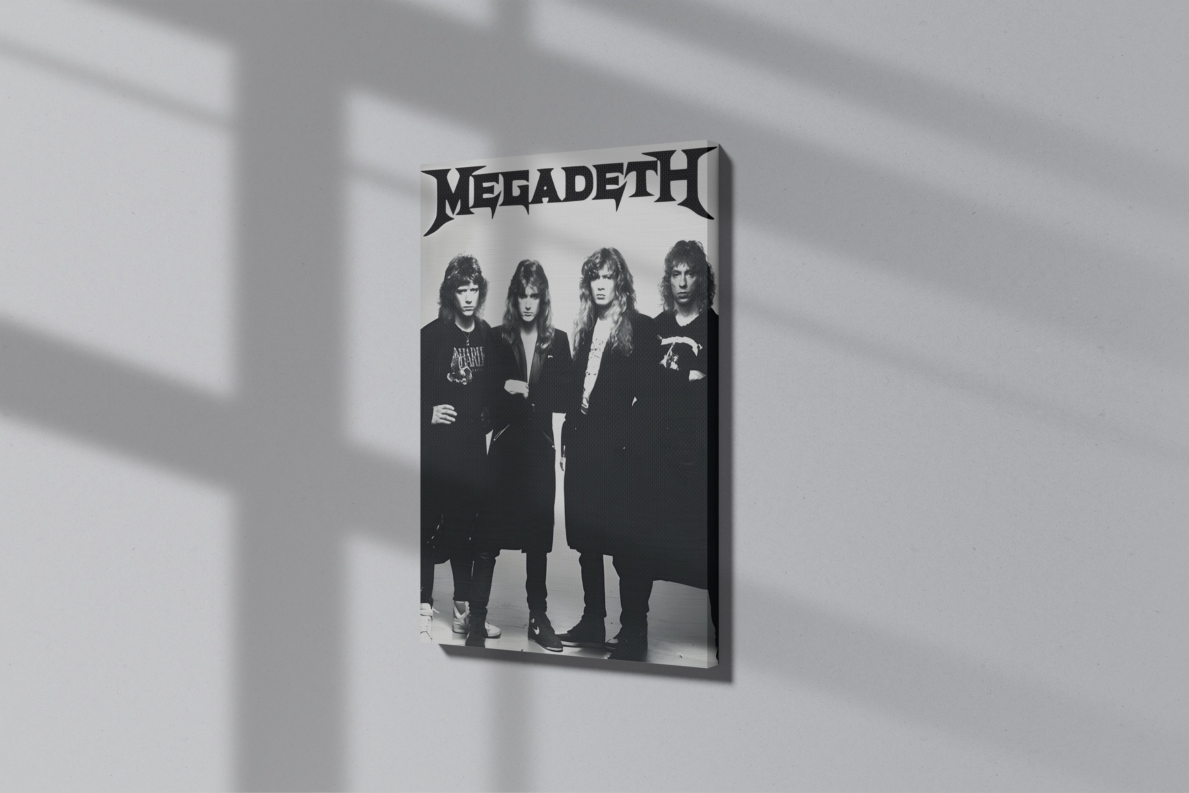 GeekCultcha Megadeth Group Photo Premium Canvas Print