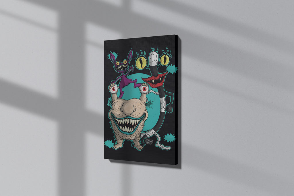 GeekCultcha Aaahh!!! Real Monsters Character Themed Premium Canvas Print