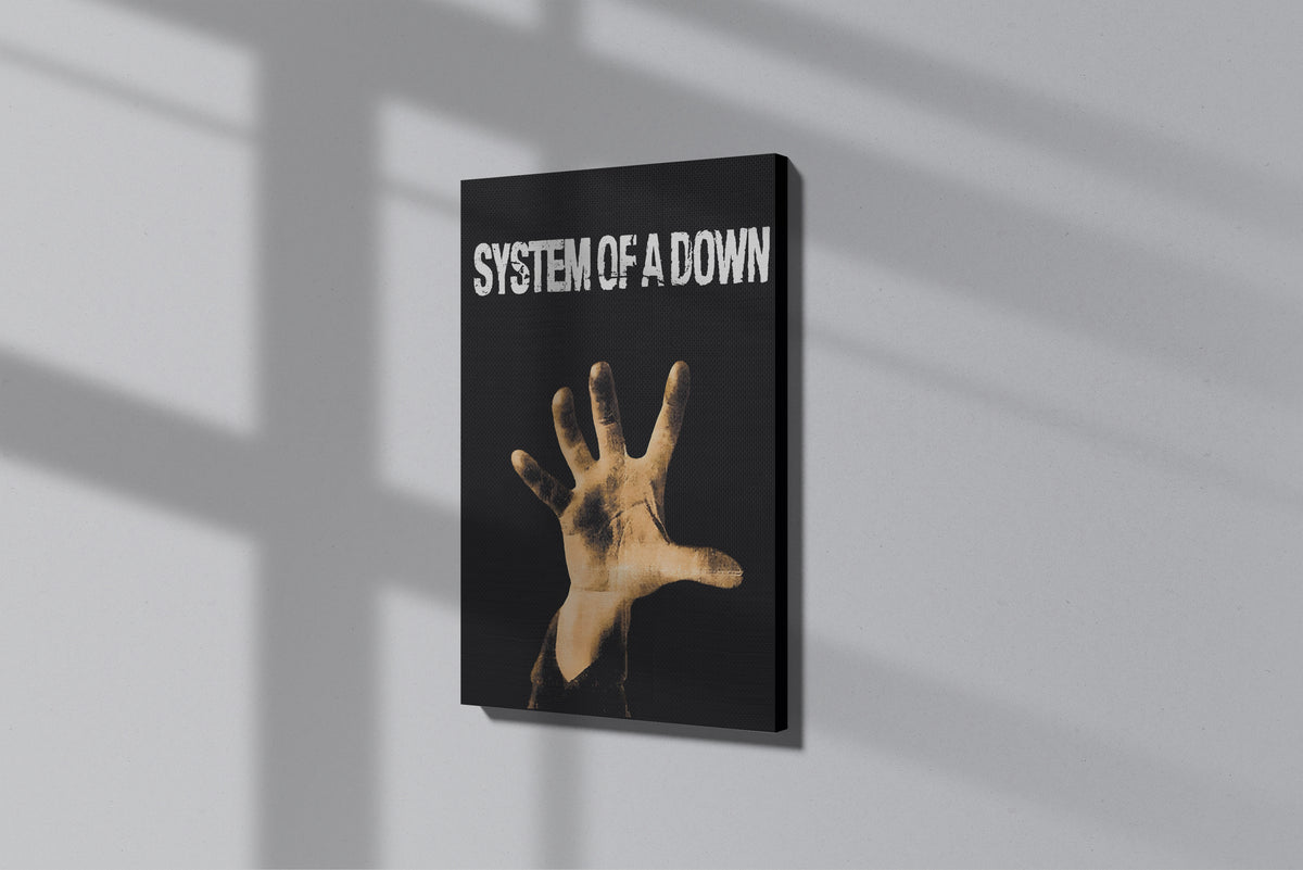 GeekCultcha System of a Down Hand Gesture Design Premium Canvas Painting