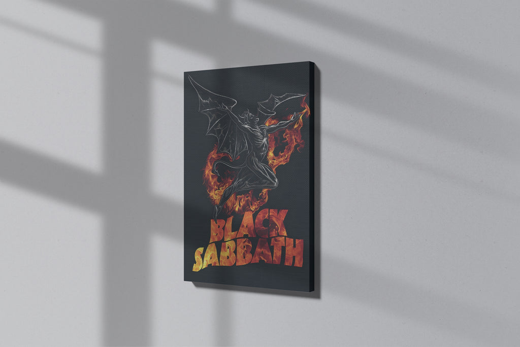 GeekCultcha Black Sabbath Demon Premium Canvas Print