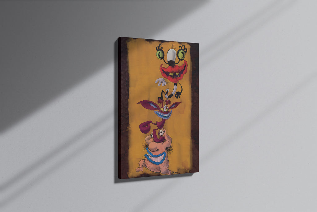 GeekCultcha Aaahh!!! Real Monsters Ickis, Krumm and Oblina Premium Canvas Print