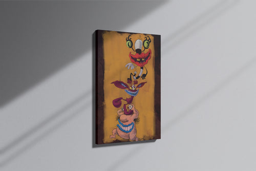 GeekCultcha Aaahh!!! Real Monsters Ickis, Krumm and Oblina Premium Canvas Print