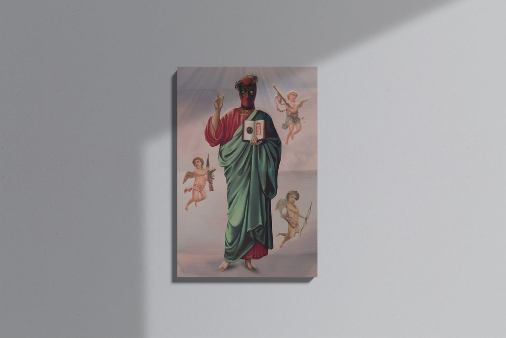 GeekCultcha Marvel Deadpool Premium Canvas Painting Vintage Style