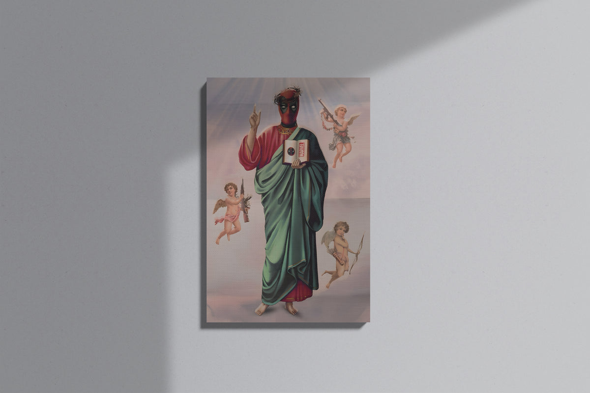 GeekCultcha Marvel Deadpool Premium Canvas Painting Vintage Style
