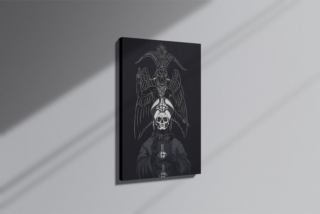 GeekCultcha Ghost Baphomet Premium Canvas Print