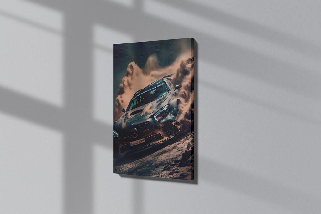 GeekCultcha Mercedes-Benz Racing Themed Premium Canvas Painting
