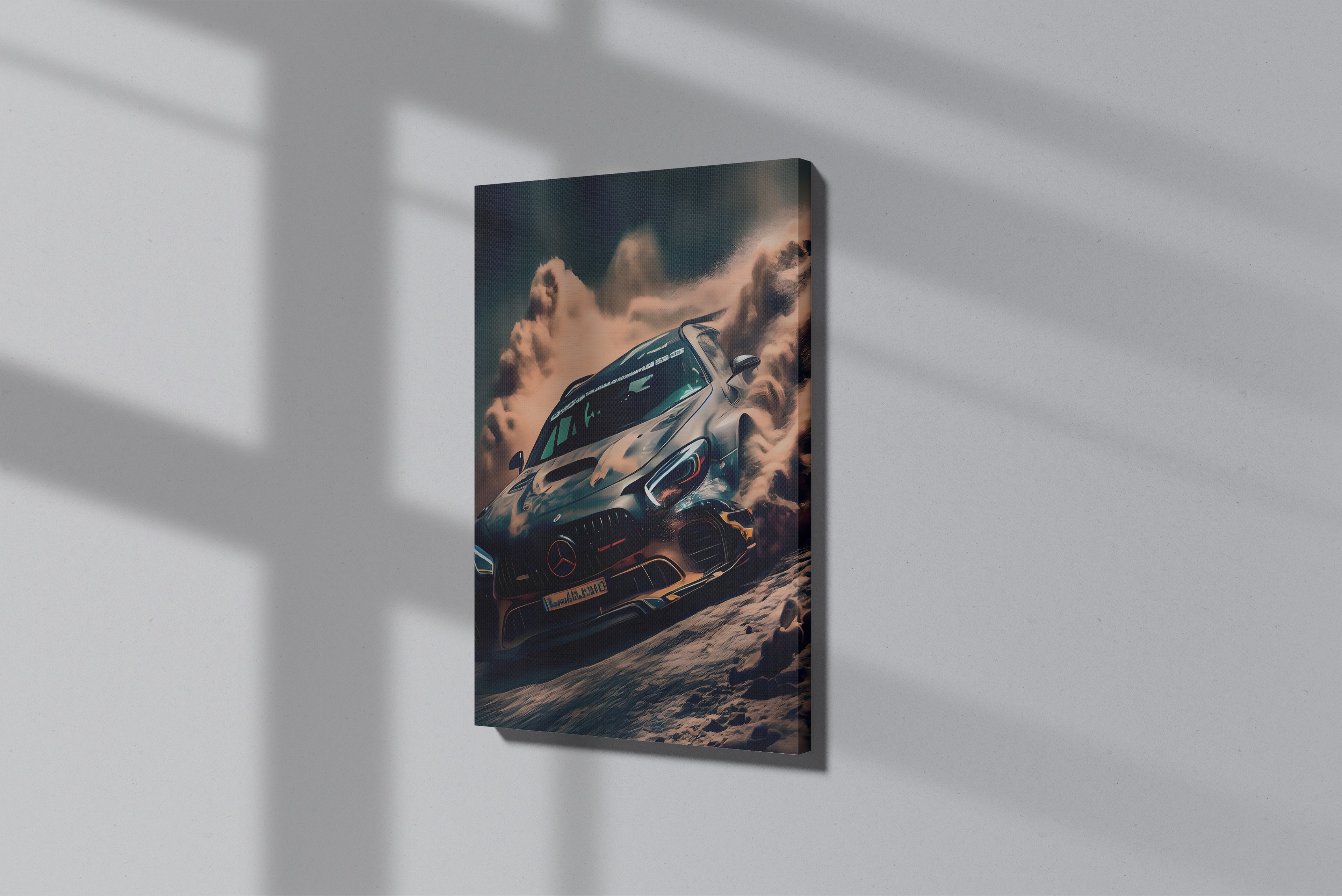 GeekCultcha Mercedes-Benz Racing Themed Premium Canvas Painting