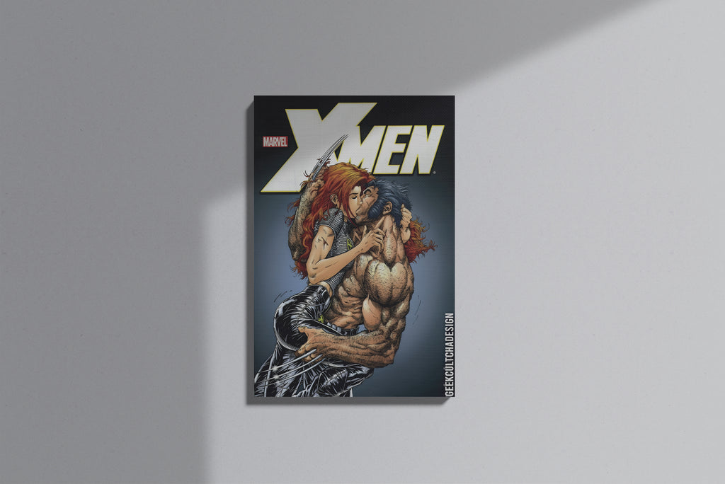 GeekCultcha X-Men Jean Gray and Wolverine Premium Canvas Print