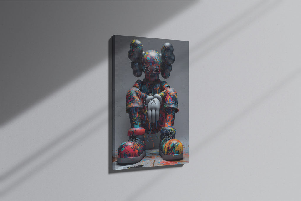 GeekCultcha KAWS Character Themed Premium Canvas Print