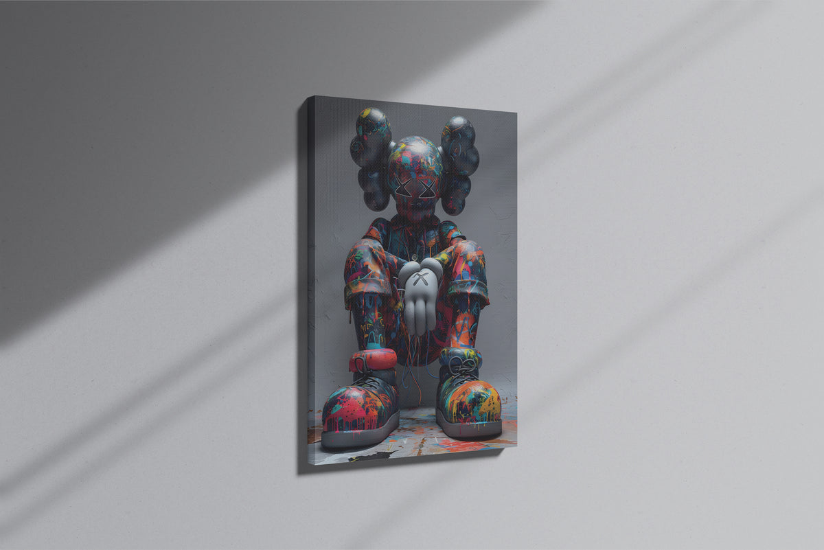GeekCultcha KAWS Character Themed Premium Canvas Print