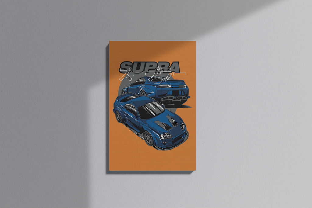 GeekCultcha Toyota Supra Car Premium Canvas Print