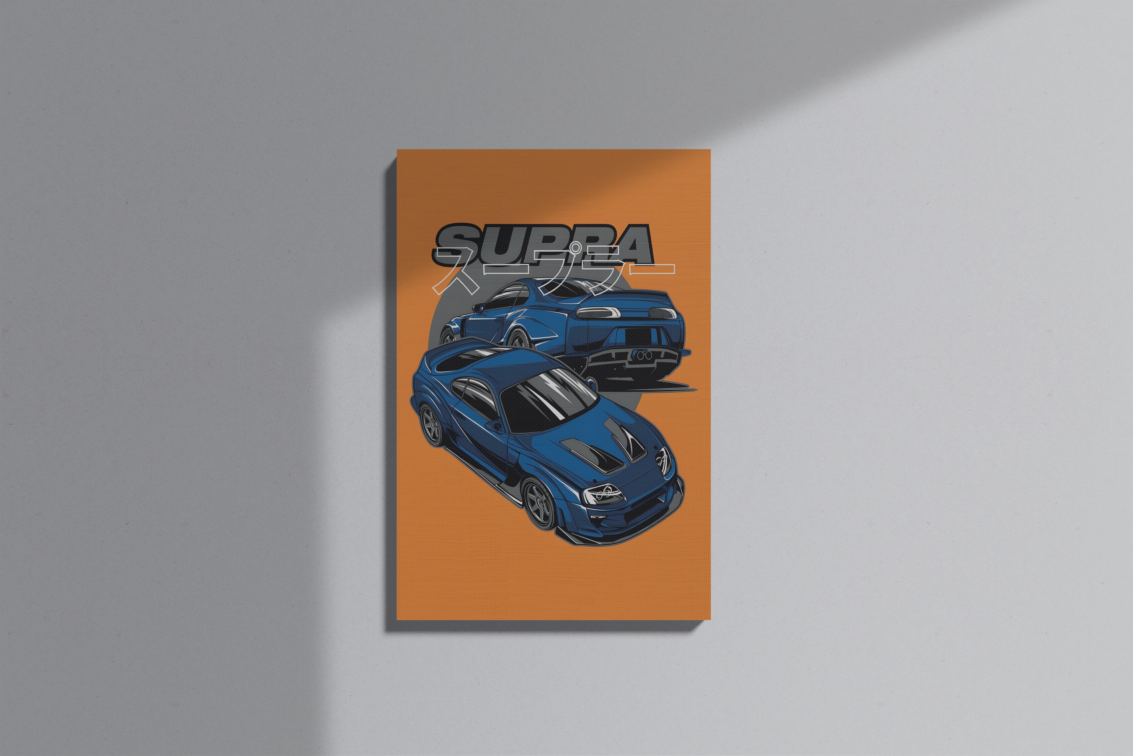 GeekCultcha Toyota Supra Car Premium Canvas Print