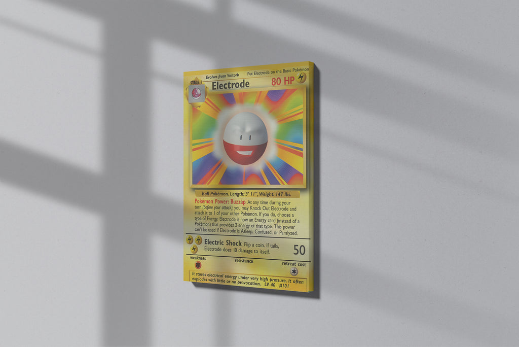 GeekCultcha Pokémon Electrode Premium Canvas Painting Colorful Style