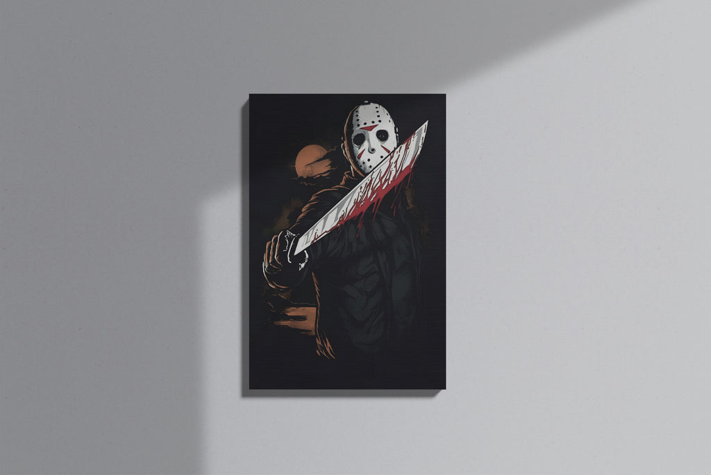 GeekCultcha Friday the 13th Jason Voorhees Premium Canvas Print