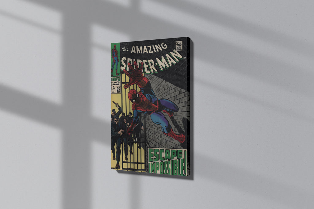 GeekCultcha Marvel Spider-Man Premium Canvas Painting Vintage Style