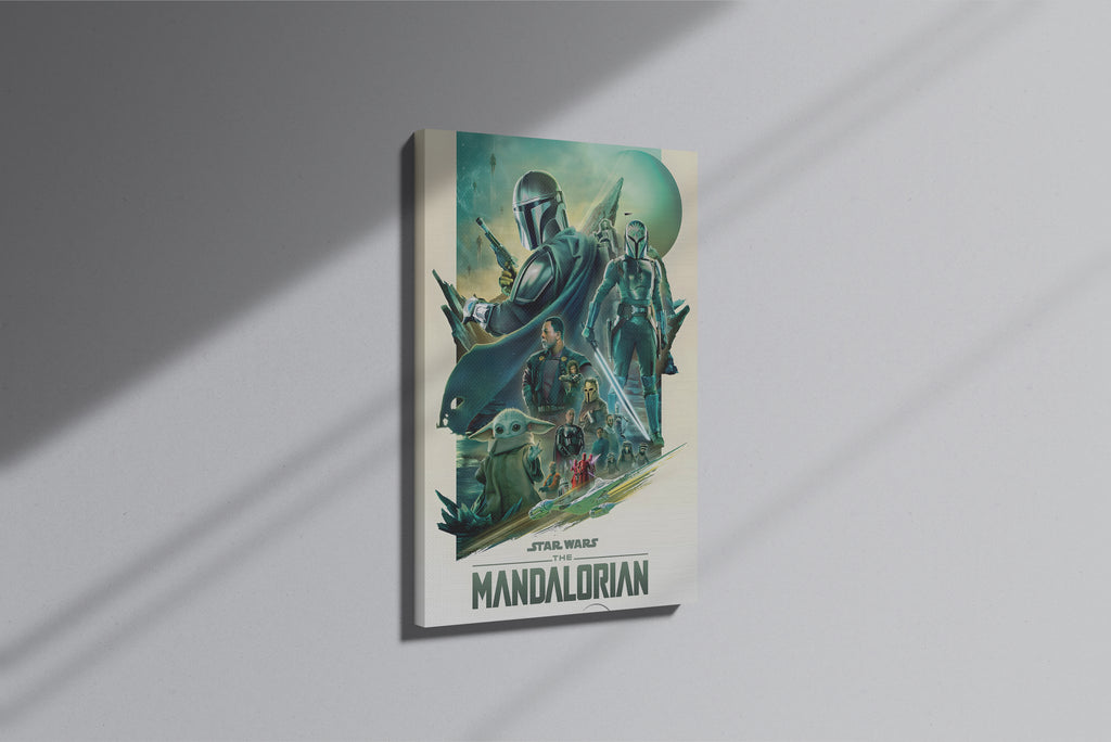 GeekCultcha Star Wars The Mandalorian Premium Canvas Print