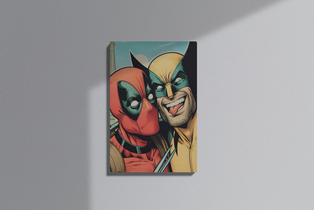 GeekCultcha Marvel Deadpool and Wolverine Premium Canvas Print