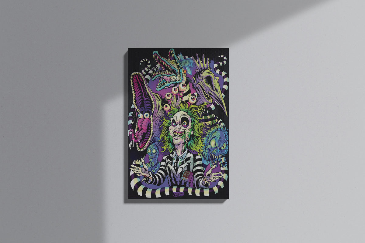 GeekCultcha Beetlejuice Monster Themed Premium Canvas Painting
