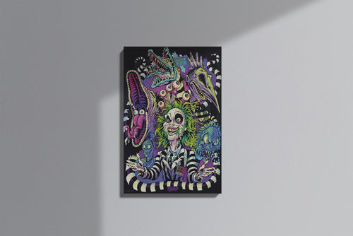 GeekCultcha Beetlejuice Monster Themed Premium Canvas Painting