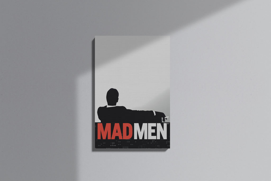 GeekCultcha Mad Men Silhouette Premium Canvas Painting