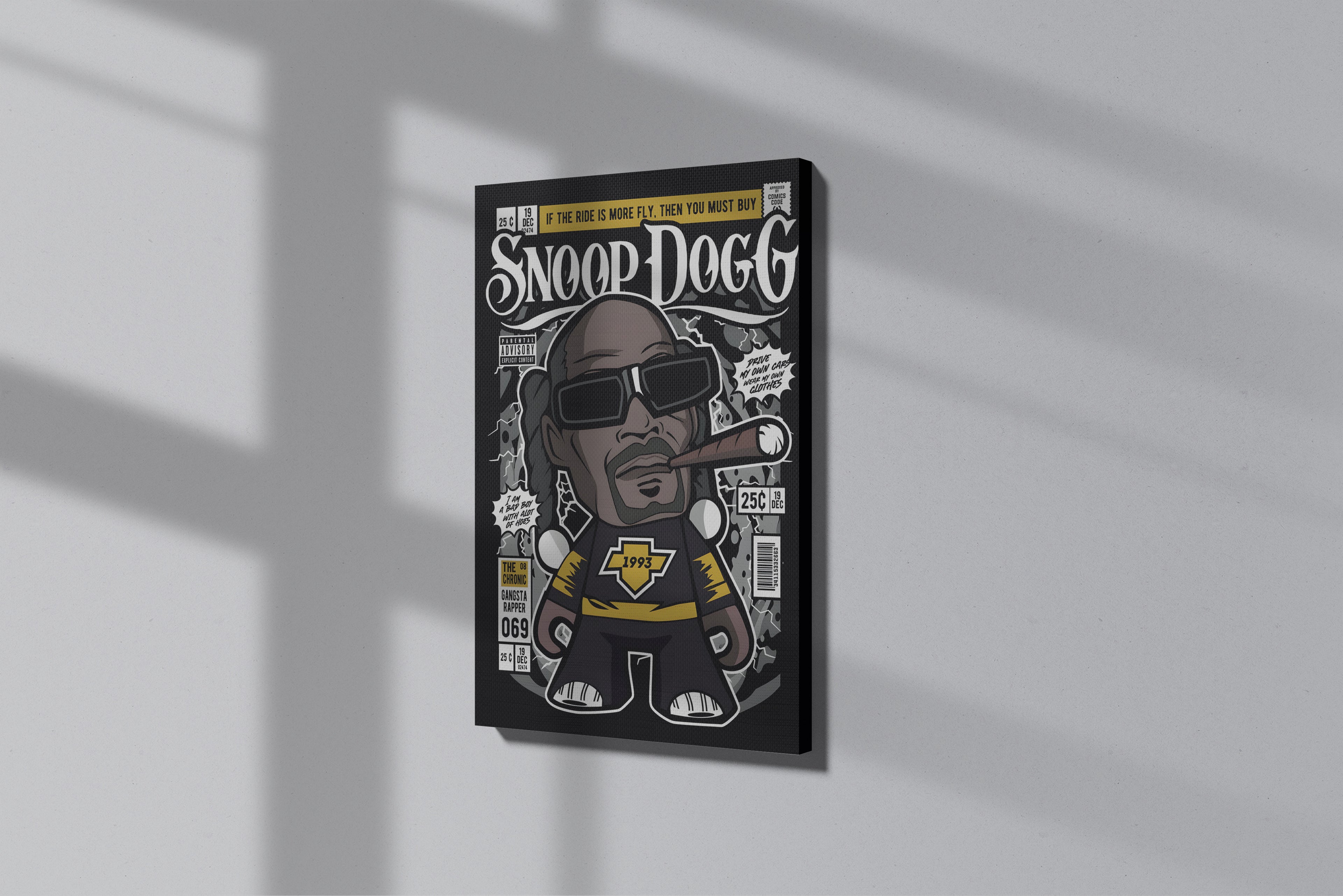 GeekCultcha Snoop Dogg Themed Premium Canvas Painting