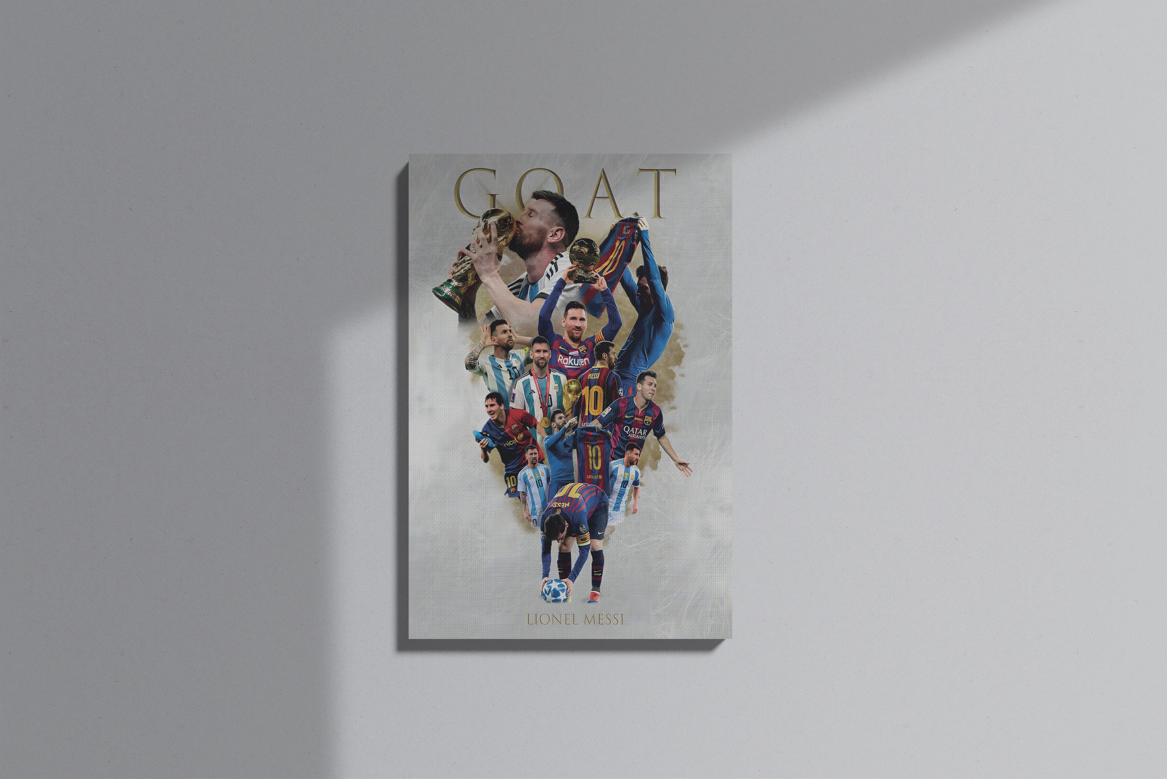 GeekCultcha Lionel Messi Football Legend Premium Canvas Painting