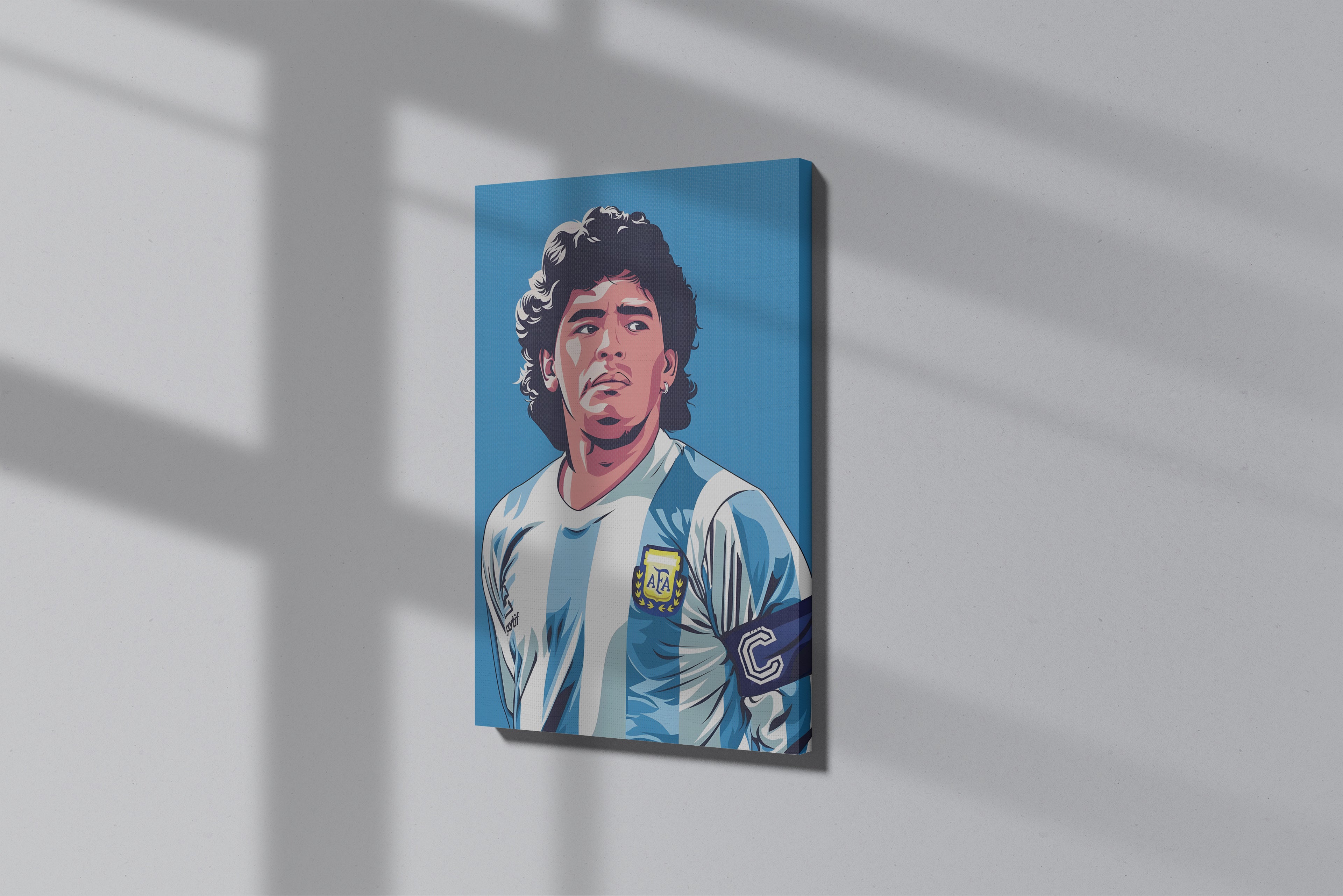 GeekCultcha Football Legend Maradona Premium Canvas Painting
