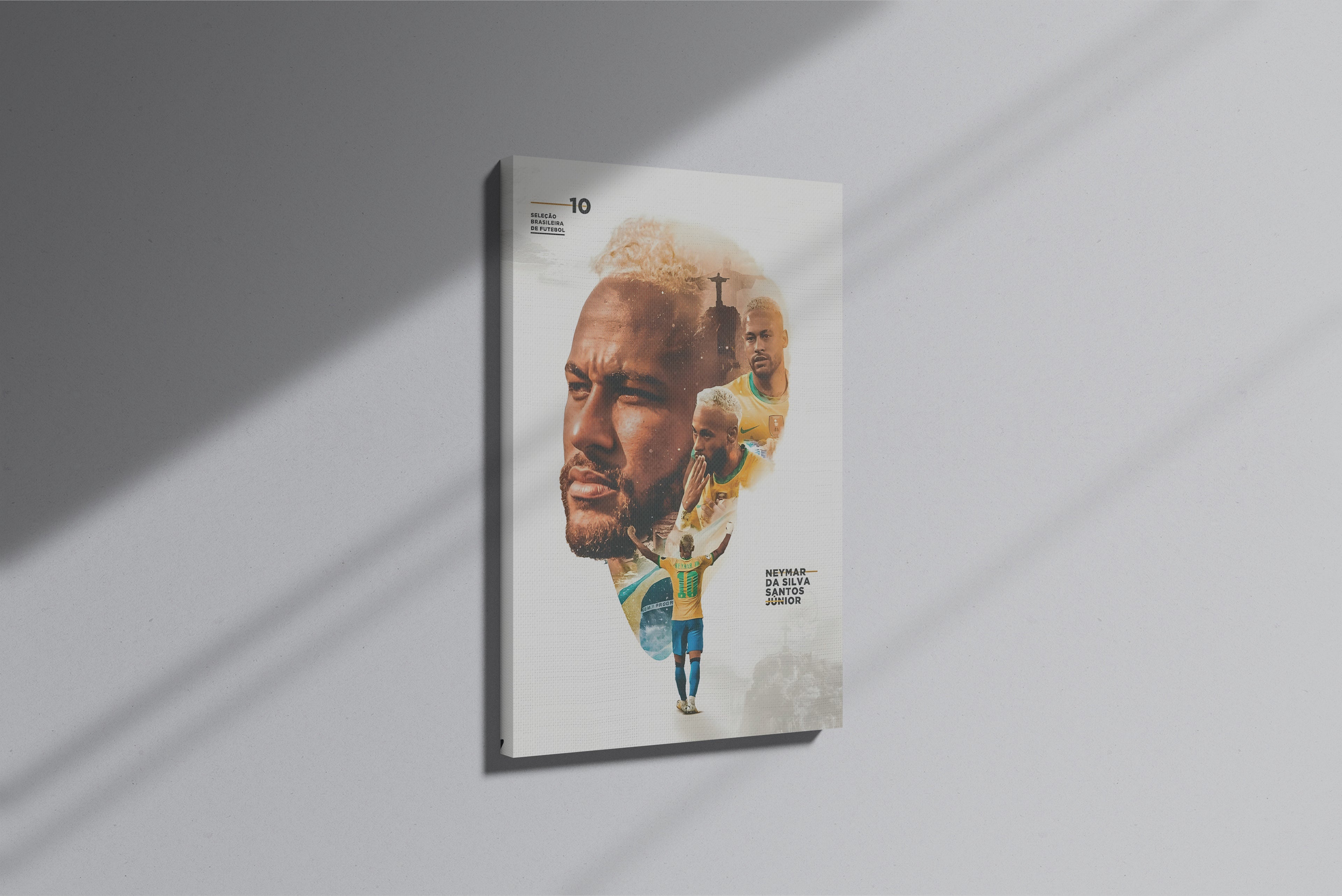 GeekCultcha Brazil Football Team Neymar Premium Canvas Painting