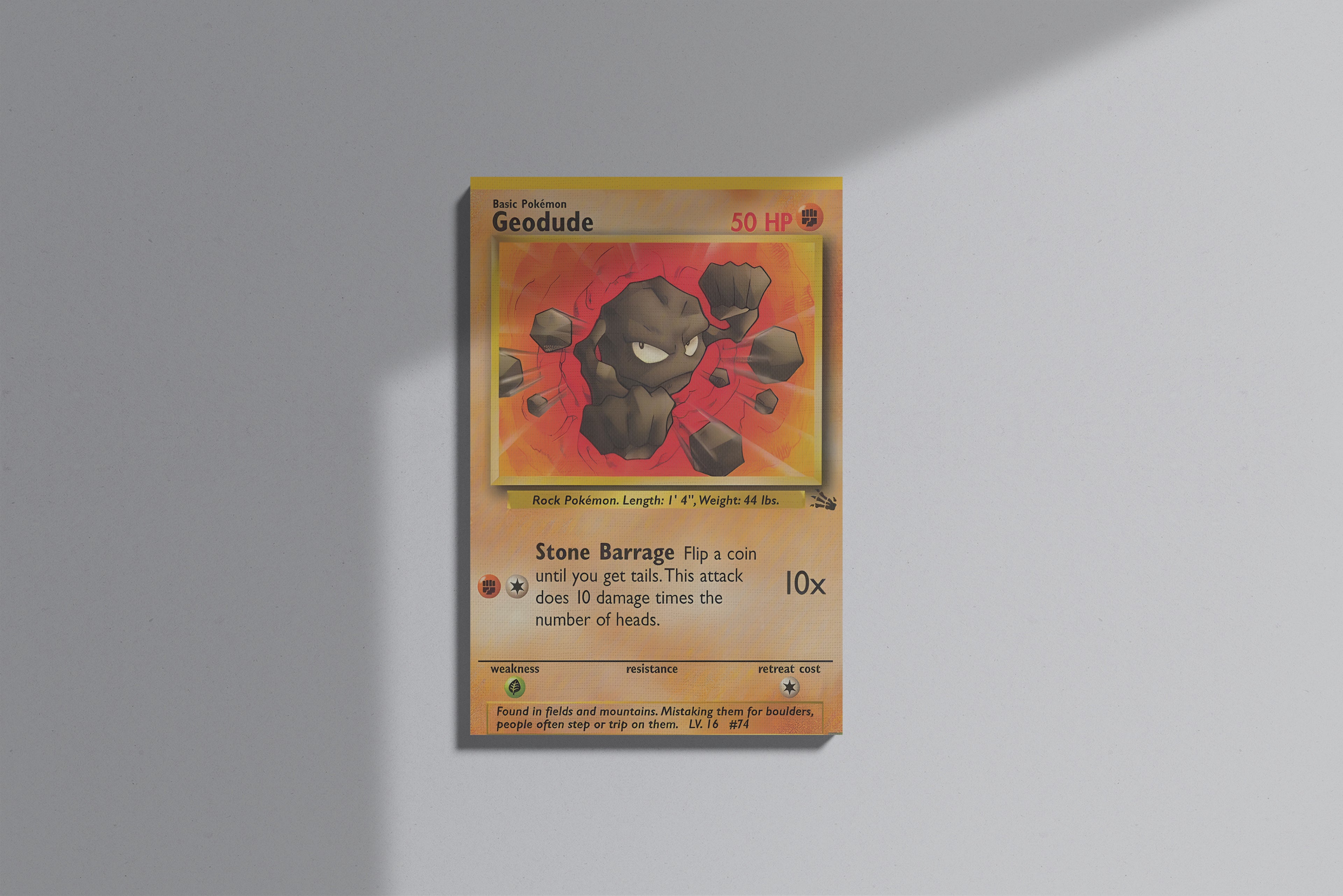 GeekCultcha Pokémon Geodude Premium Canvas Print