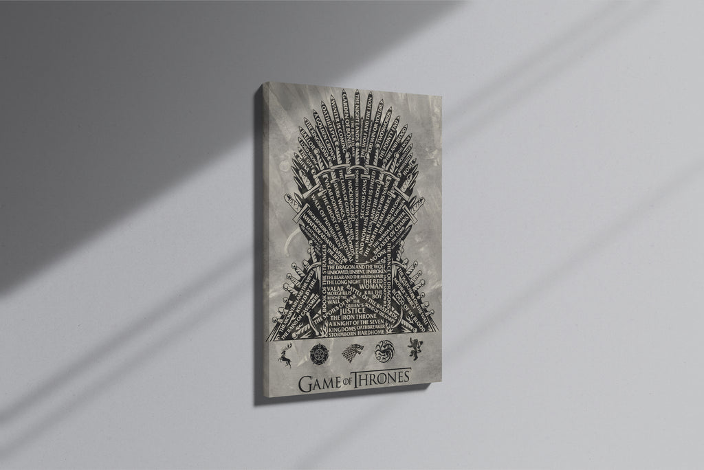 GeekCultcha Game of Thrones Iron Throne Premium Canvas Print