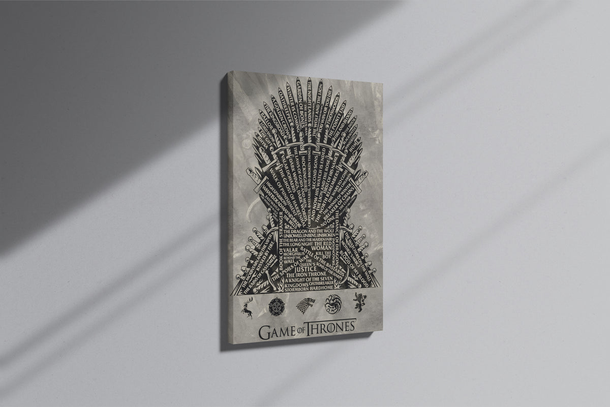 GeekCultcha Game of Thrones Iron Throne Premium Canvas Print