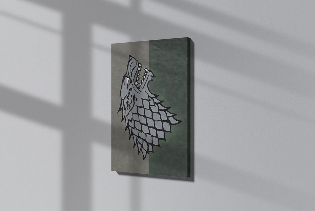 GeekCultcha Game of Thrones House Stark Premium Canvas Print