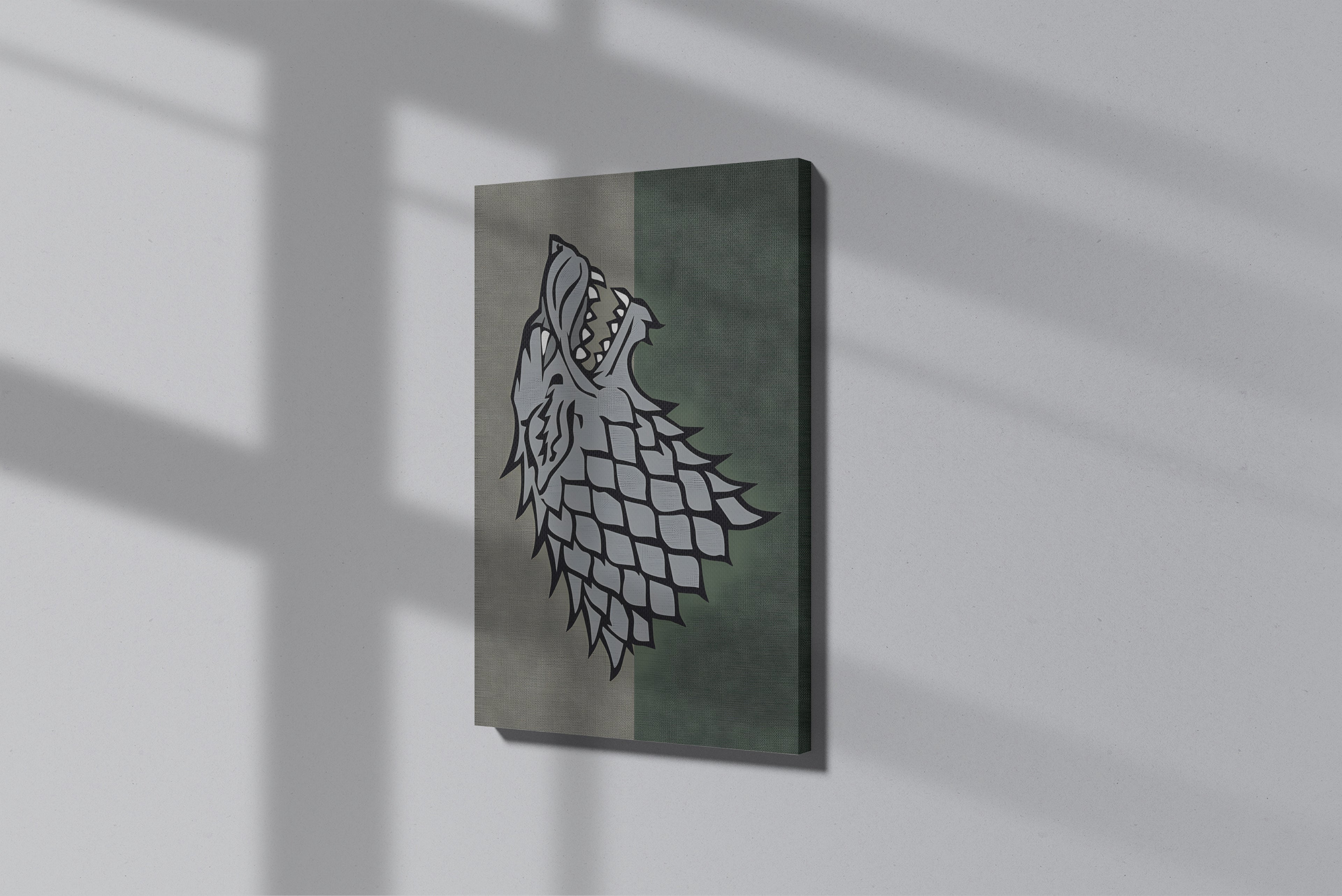 GeekCultcha Game of Thrones House Stark Premium Canvas Print