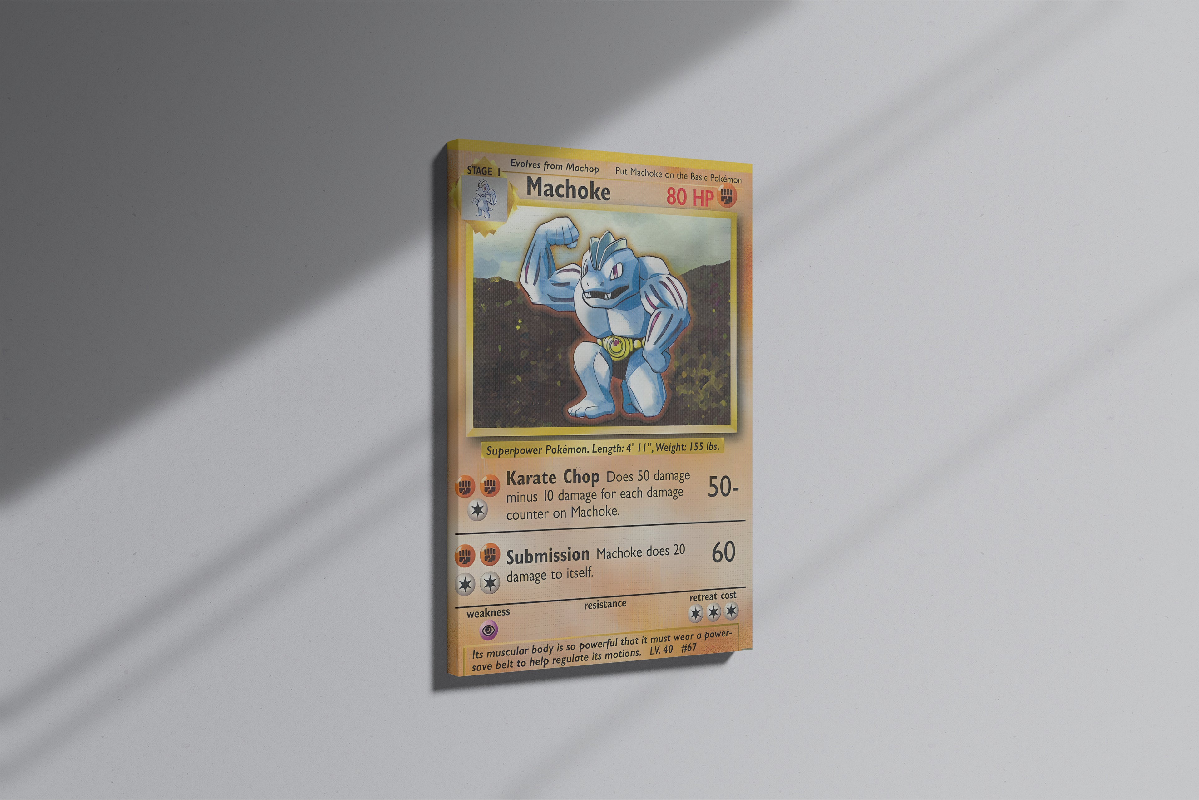 GeekCultcha Pokémon Machoke Premium Canvas Print
