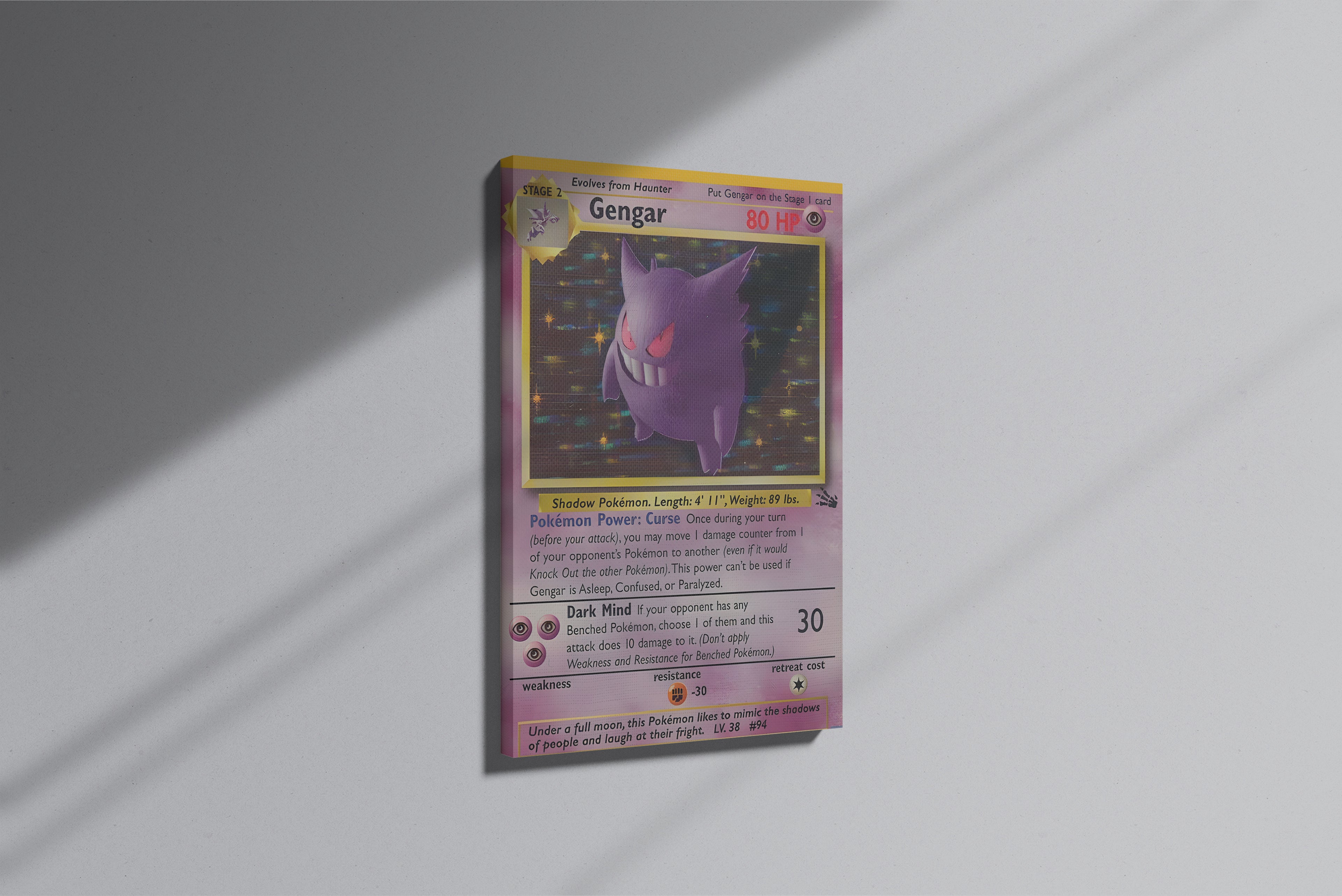 GeekCultcha Pokémon Gengar Premium Canvas Print