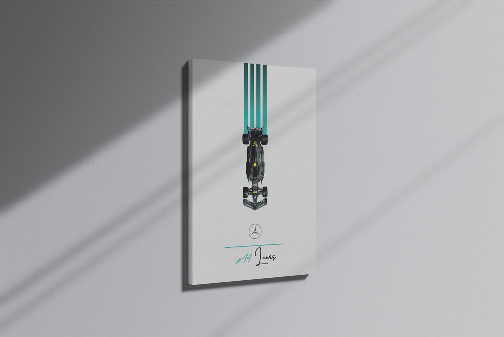 GeekCultcha Mercedes Lewis Hamilton Premium Canvas Print