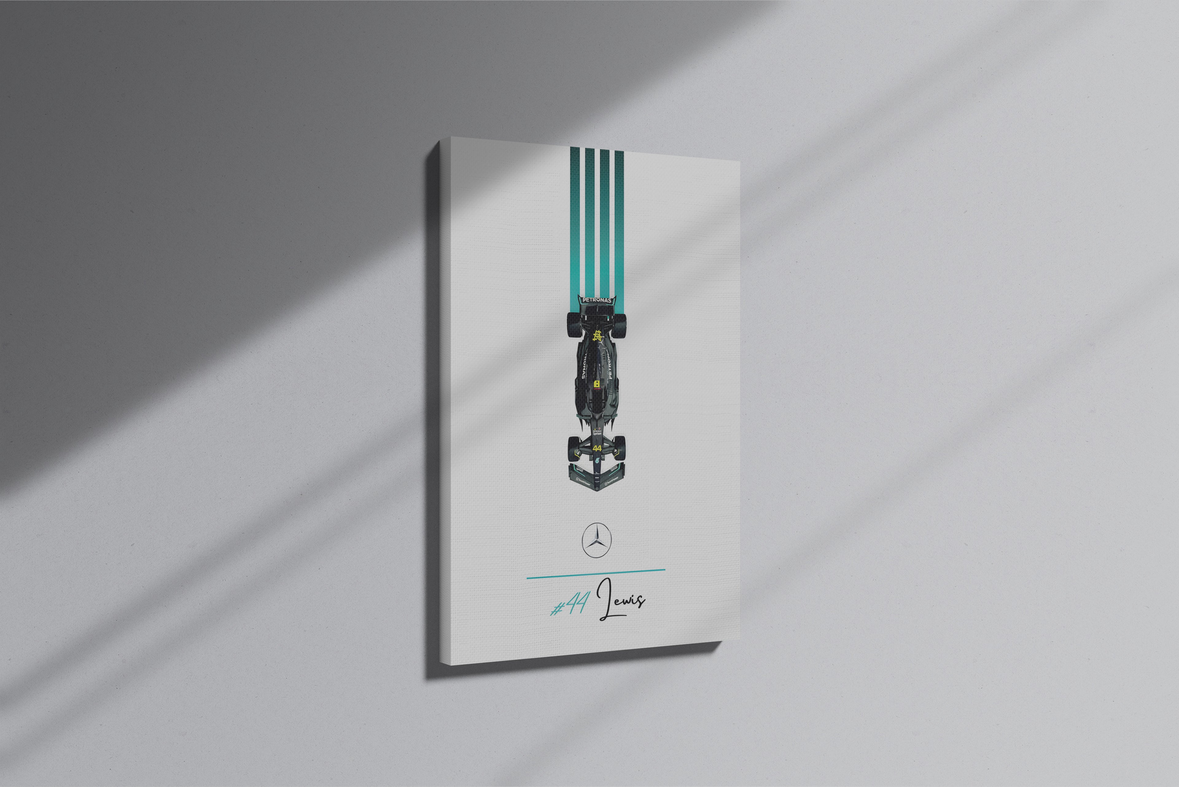 GeekCultcha Mercedes Lewis Hamilton Premium Canvas Print