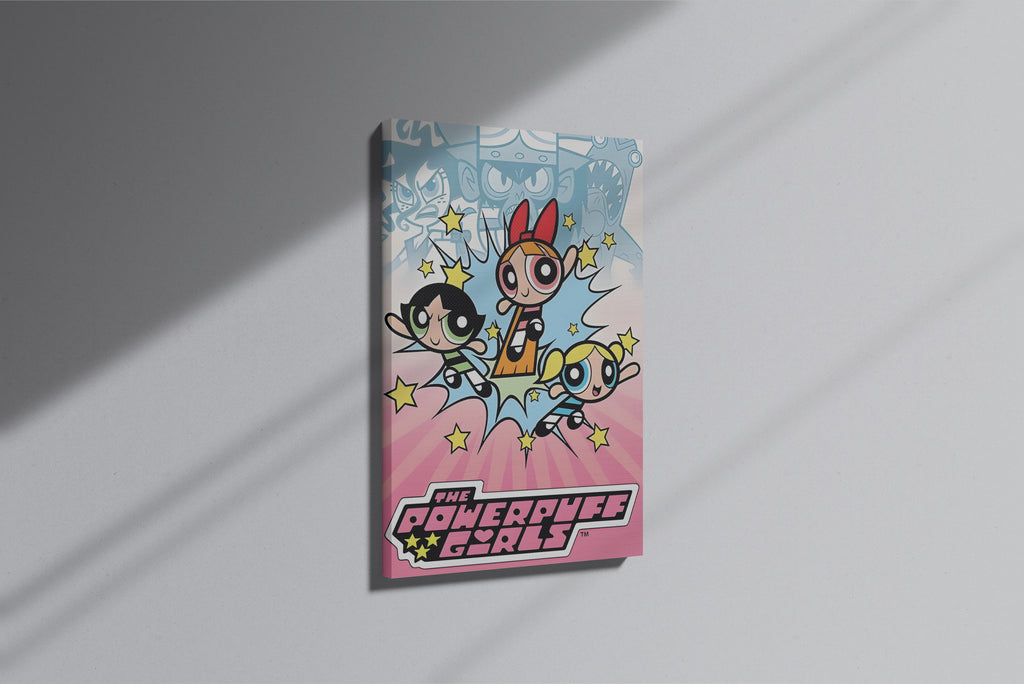 GeekCultcha The Powerpuff Girls Blossom Bubbles Buttercup Premium Canvas Print