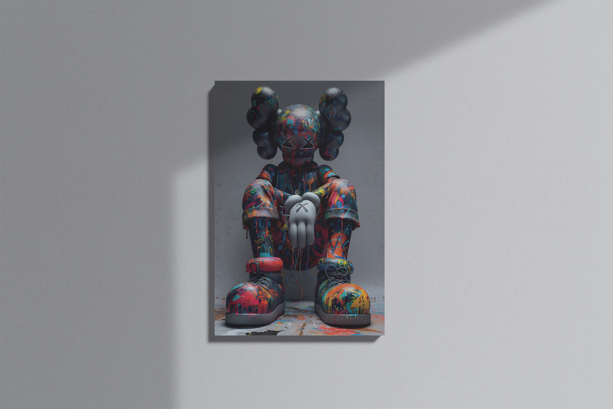 GeekCultcha KAWS Character Themed Premium Canvas Print