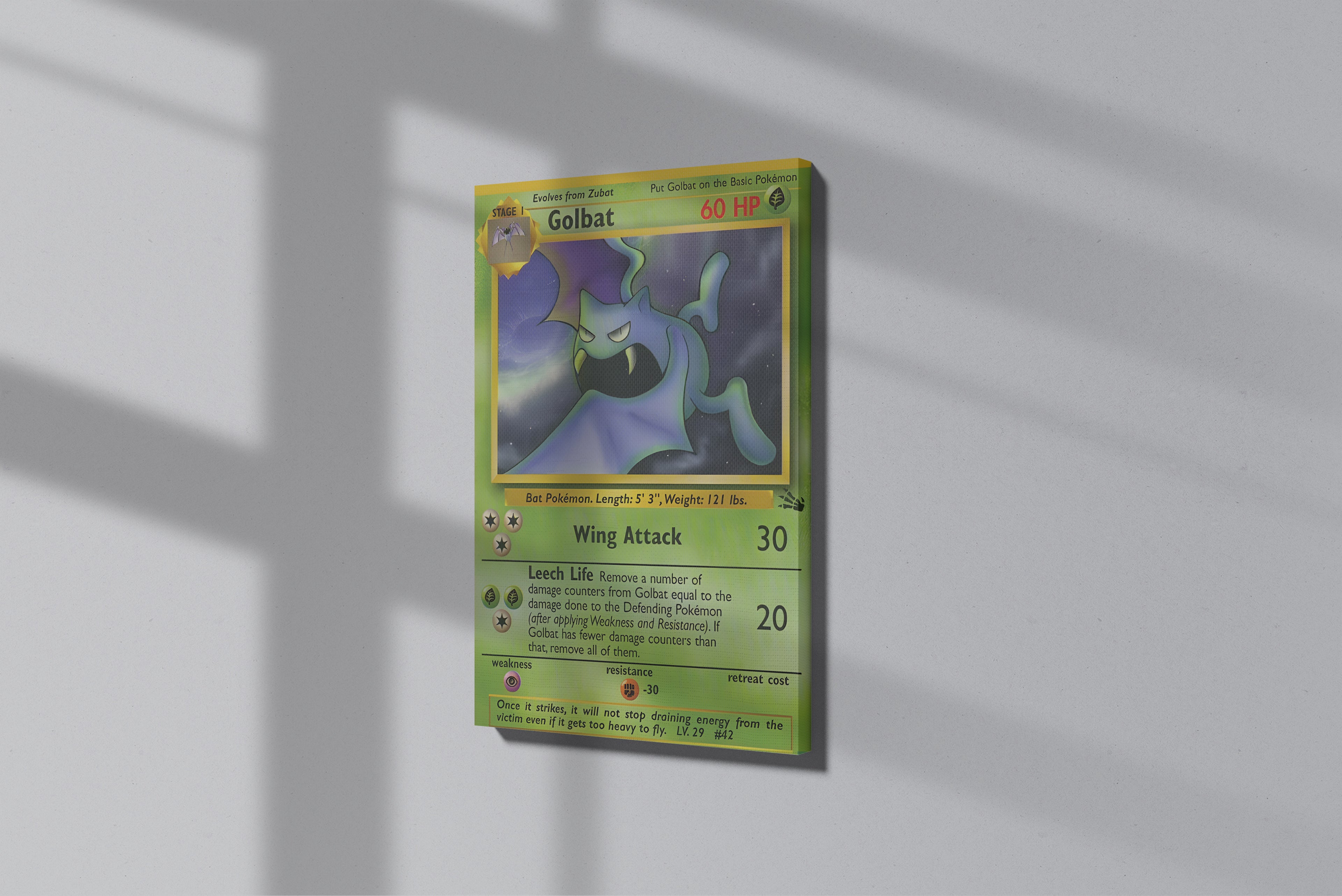 GeekCultcha Pokémon Golbat Premium Canvas Painting Stylish Design