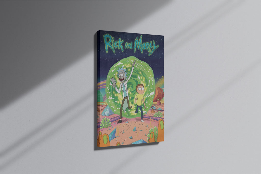 GeekCultcha Rick and Morty Portal Premium Canvas Print