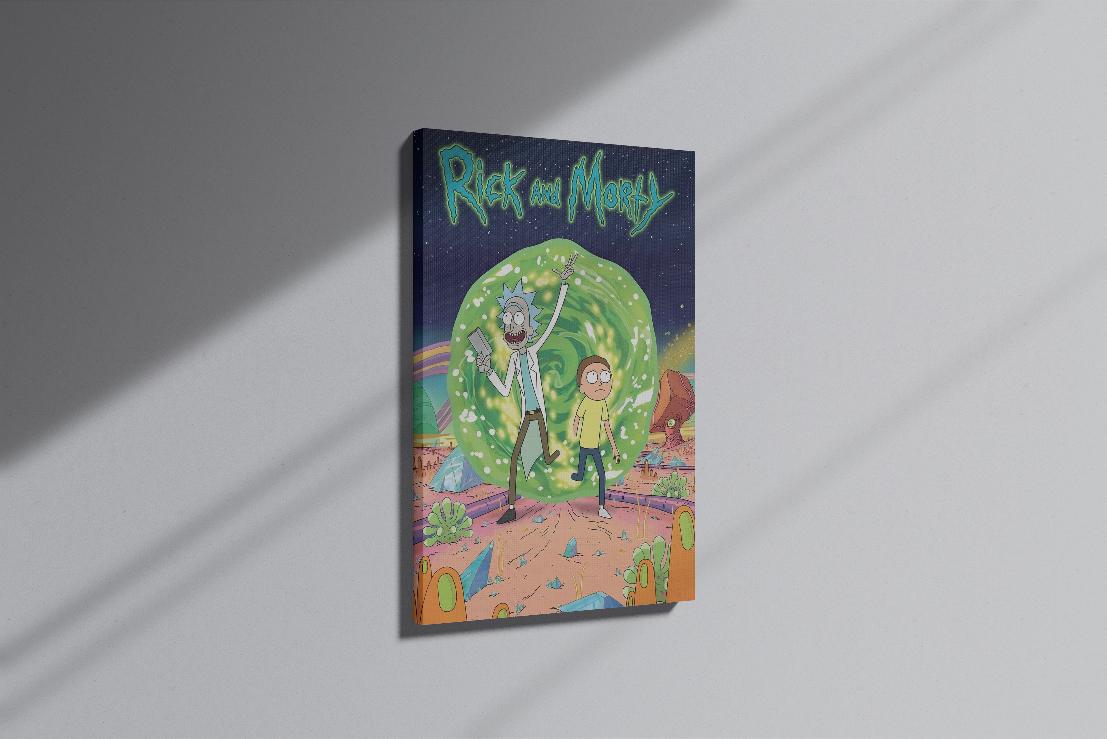 GeekCultcha Rick and Morty Portal Premium Canvas Print
