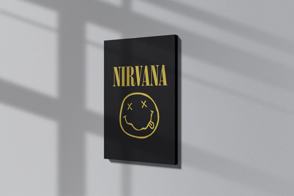 GeekCultcha Nirvana Smiley Design Premium Canvas Painting