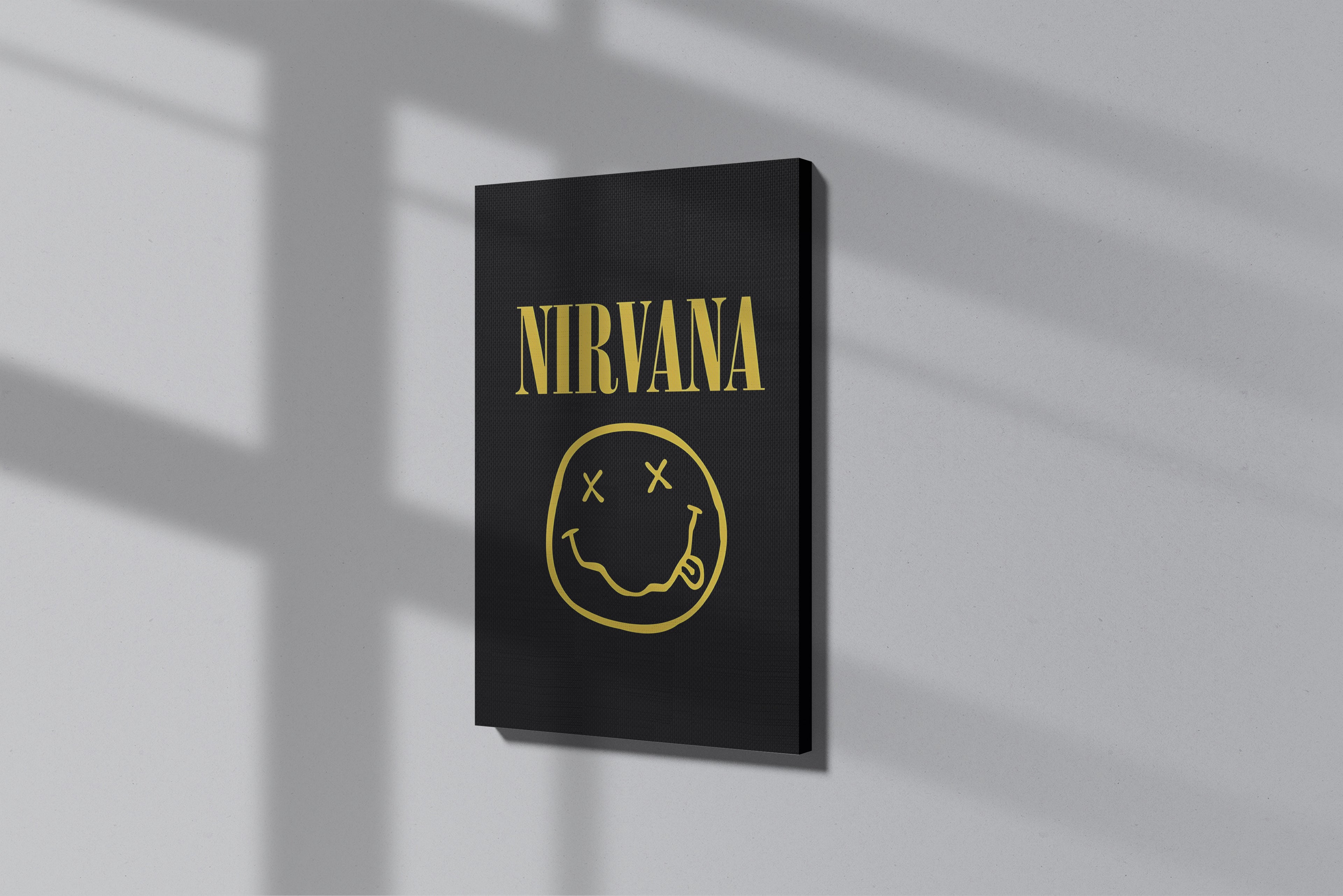 GeekCultcha Nirvana Smiley Design Premium Canvas Painting