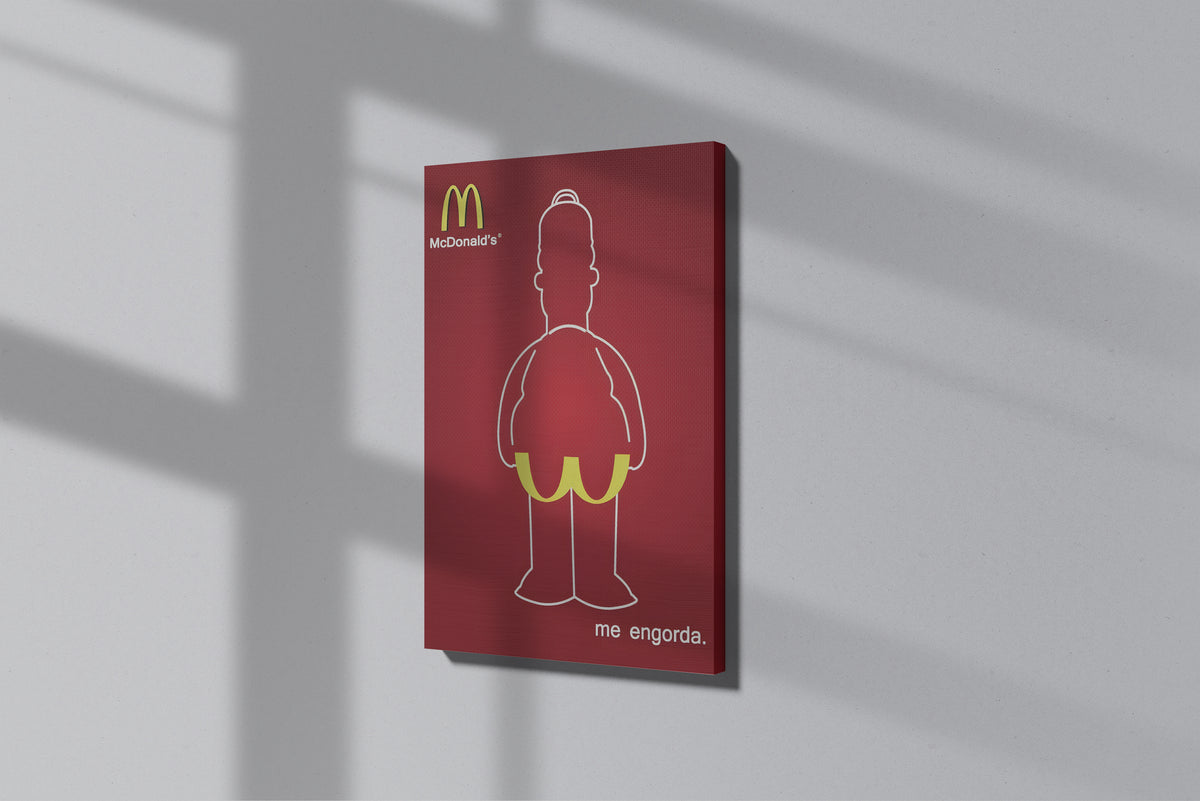GeekCultcha McDonald's & Simpsons Themed Premium Canvas Painting